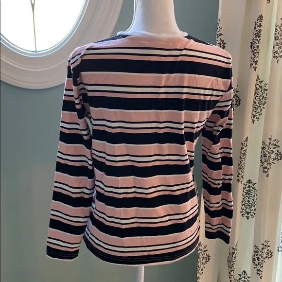 Santa Cruz Skateboards Black and Pink Striped Long Sleeve Tee - Picture 5 of 8